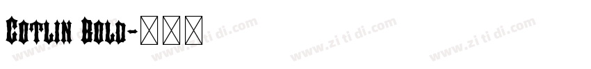 Cotlin Bold字体转换